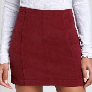 Free People Modern Femme Mini Corduroy Skirt